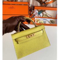 Hermes Women Mini Kelly 20 Bag Epsom Leather Gold Hardware-Yellow (8)