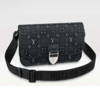 Louis Vuitton LV Unisex Archy Messenger MM Bag Black Charcoal Cowhide Leather (1)