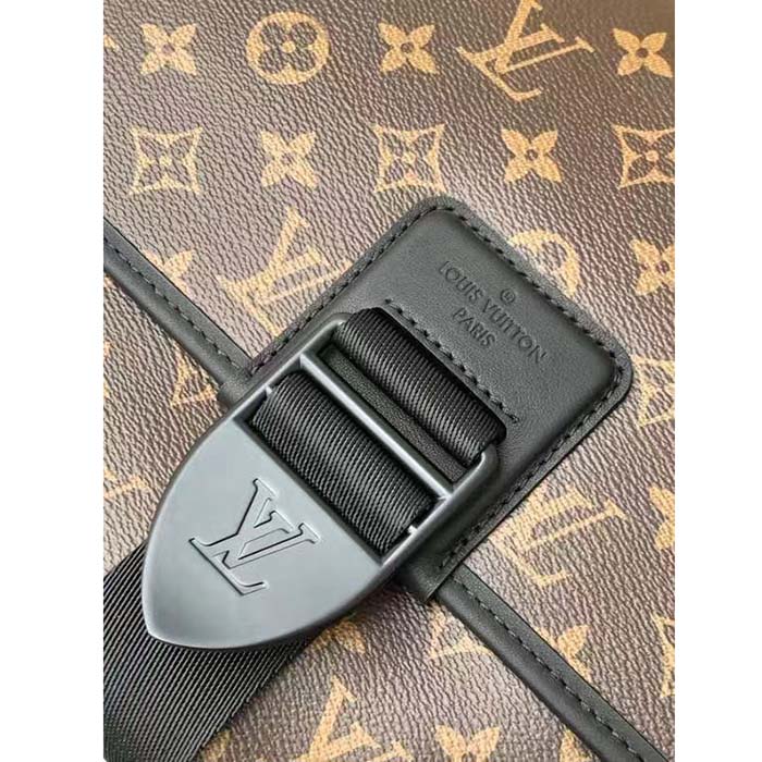 Louis Vuitton LV Unisex Archy Messenger MM Bag Monogram Macassar Coated Canvas (1)