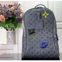 Louis Vuitton LV Unisex Ellipse Backpack Granite Taurillon Monogram Embossed Cowhide Leather (5)