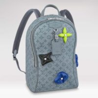 Louis Vuitton LV Unisex Ellipse Backpack Granite Taurillon Monogram Embossed Cowhide Leather (5)