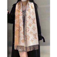 Louis Vuitton LV Unisex Essential Scarf Sandy Wool Contrasting Monogram Motif Signature (5)