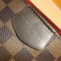 Louis Vuitton LV Unisex Graceful MM Hobo Damier Ebene Coated Canvas Cowhide Leather (1)