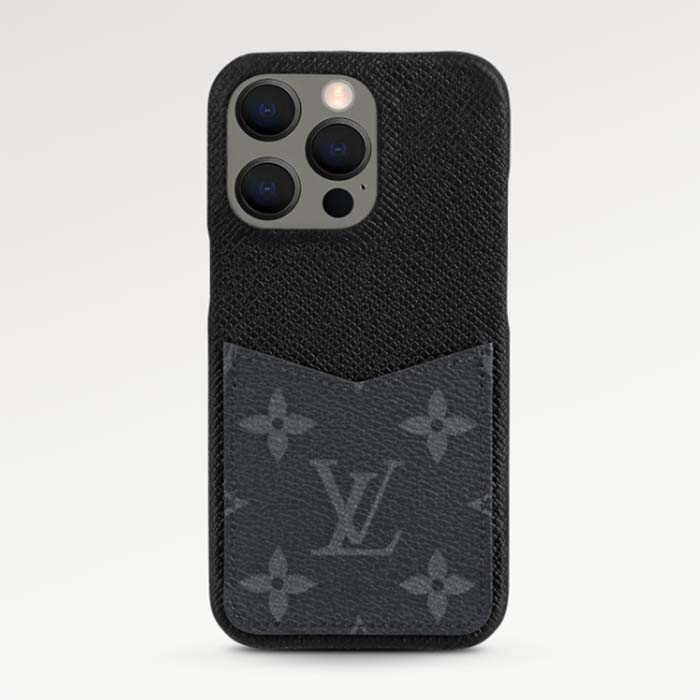 Louis Vuitton LV Unisex IPhone 13 Pro Bumper Coated Canvas Calf Leather