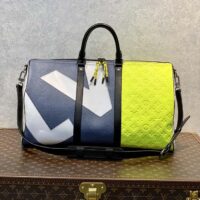 Louis Vuitton LV Unisex Keepall Bandoulière 50B Yellow Taurillon Cowhide Leather (3)