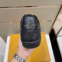 Louis Vuitton LV Unisex Luxembourg Sneaker Monogram Embossed Grained Calf Leather Black Rubber (11)