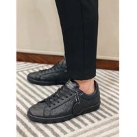 Louis Vuitton LV Unisex Luxembourg Sneaker Monogram Embossed Grained Calf Leather Black Rubber (11)