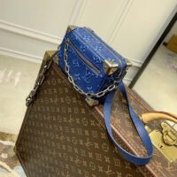 Louis Vuitton LV Unisex Mini Soft Trunk Denim Blue Cowhide Leather (1)