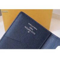 Louis Vuitton LV Unisex Pocket Organizer Acajou Navy Blue Taiga Cowhide Leather (1)