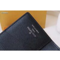 Louis Vuitton LV Unisex Pocket Organizer Glacier Black Taiga Cowhide Leather (6)