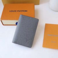 Louis Vuitton LV Unisex Pocket Organizer Glacier Black Taiga Cowhide Leather (6)