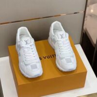 Louis Vuitton LV Unisex Run Away Sneaker White Maxi Damier Embossed Grained Calf (10)