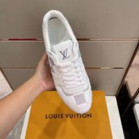 Louis Vuitton LV Unisex Run Away Sneaker White Maxi Damier Embossed Grained Calf (10)