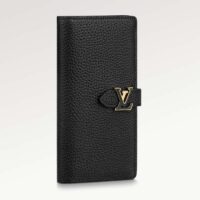 Louis Vuitton LV Unisex Vertical Wallet Black Arizona Taurillon Cowhide Leather (7)