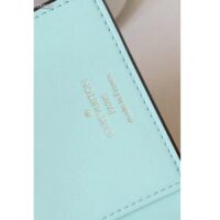 Louis Vuitton LV Unisex Vertical Wallet Galet Beige Aquamarine Blue Taurillon Cowhide Leather (1)