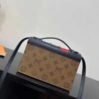 Louis Vuitton LV Women Book Chain Wallet Brown Monogram Reverse Coated Canvas Cowhide (5)