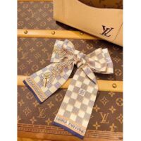 Louis Vuitton LV Women Damier Infinity Bandeau Azure Blue Silk Inkjet Print (1)