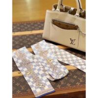 Louis Vuitton LV Women Damier Infinity Bandeau Azure Blue Silk Inkjet Print (1)