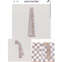 Louis Vuitton LV Women Damier Infinity Bandeau Azure Blue Silk Inkjet Print (1)