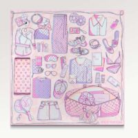Louis Vuitton LV Women Kit 90 Square Sunrise Pastel Silk Print Monogram Pattern (1)