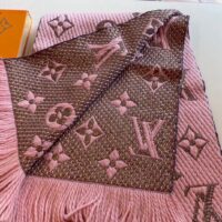 Louis Vuitton LV Women Logomania Scarf Ecru White Allover Monogram Pattern (1)