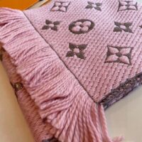 Louis Vuitton LV Women Logomania Scarf Ecru White Allover Monogram Pattern (1)