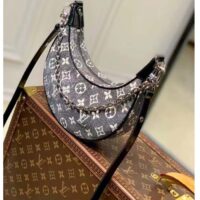 Louis Vuitton LV Women Loop PM Bag Gray Denim Textile Jacquard (1)
