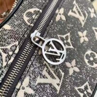 Louis Vuitton LV Women Loop PM Bag Gray Denim Textile Jacquard (1)