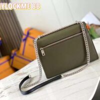 Louis Vuitton LV Women Mylockme Chain Bag Light Khaki Green Grained Calf Leather (5)