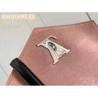 Louis Vuitton LV Women Mylockme Chain Bag Rose Trianon Pink Grained Calf Leather (3)