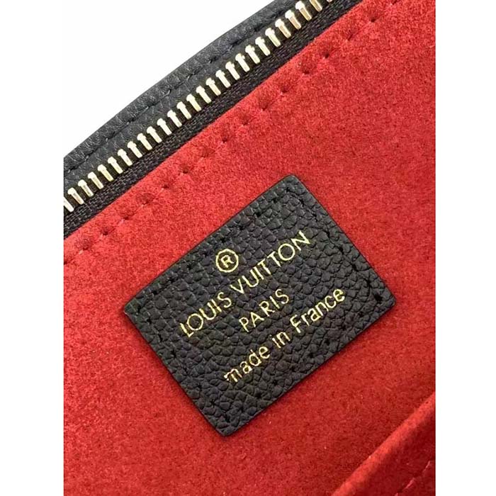 Louis Vuitton LV Women Petit Palais Handbag Noir Embossed Grained Cowhide Leather (1)