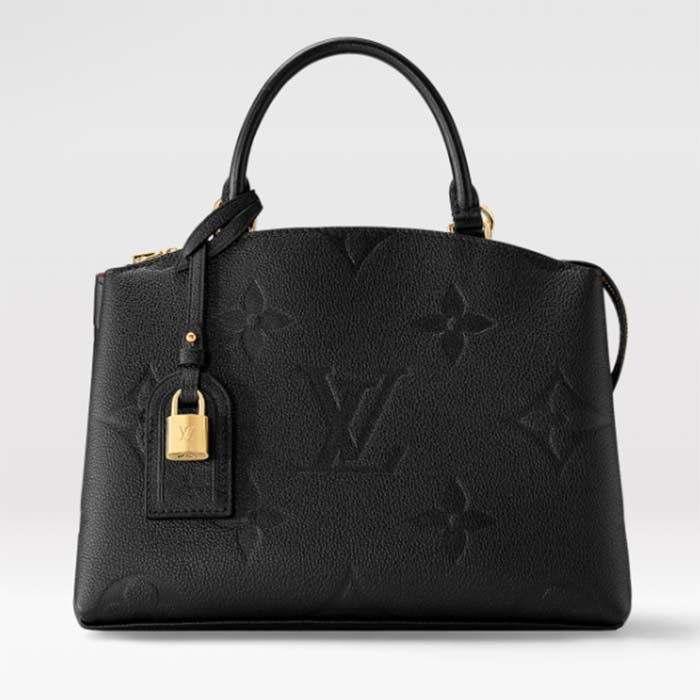Louis Vuitton LV Women Petit Palais Handbag Noir Embossed Grained Cowhide Leather