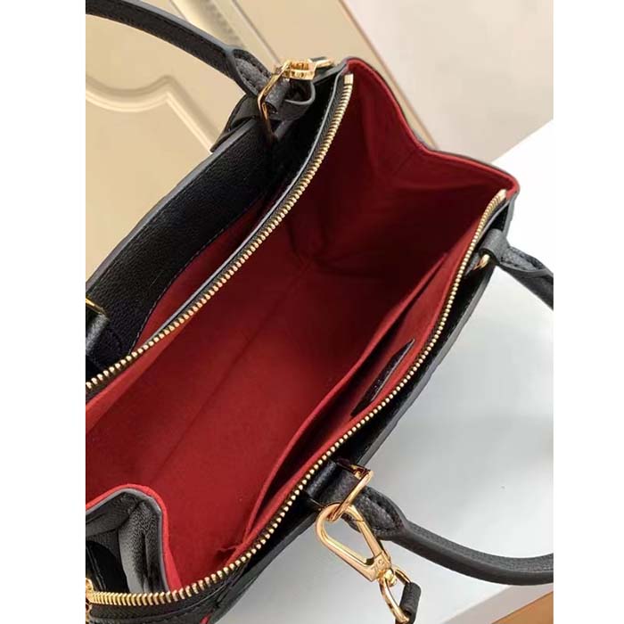 Louis Vuitton LV Women Petit Palais Handbag Noir Embossed Grained Cowhide Leather (5)