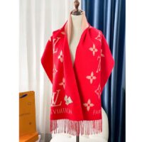 Louis Vuitton LV Women Precious Rabbit Essential Scarf Red Wool Jacquard Monogram (1)