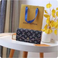 Louis Vuitton LV Women Sarah Wallet Fall for You Black Monogram Coated Canvas (4)