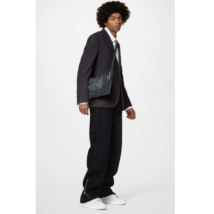 Louis Vuitton Unisex City Keepall Bag Black Charcoal Cowhide Leather (3)