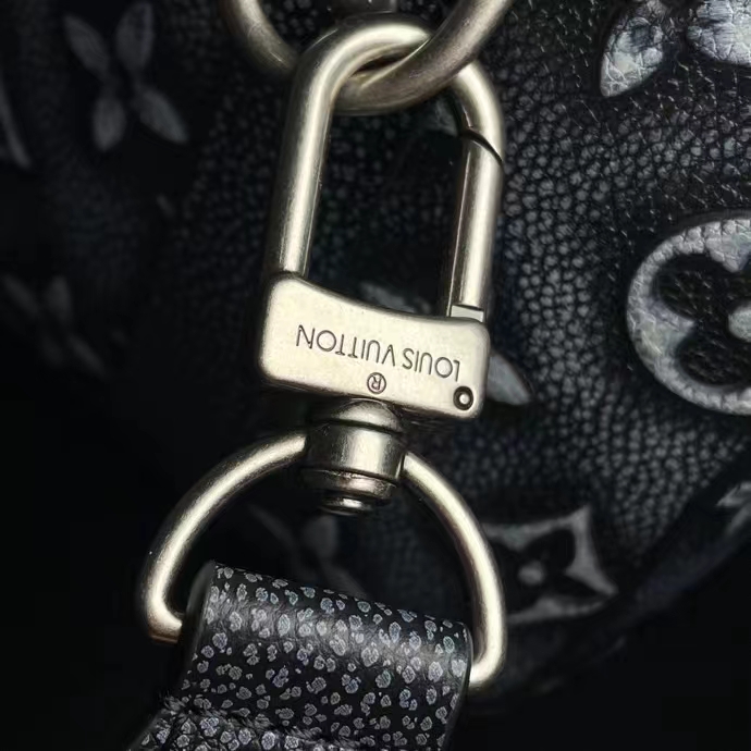 Louis Vuitton Unisex City Keepall Bag Black Charcoal Cowhide Leather (4)