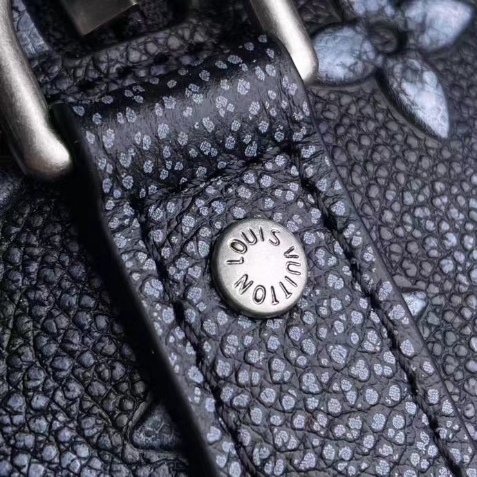 Louis Vuitton Unisex City Keepall Bag Black Charcoal Cowhide Leather (5)