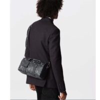 Louis Vuitton Unisex City Keepall Bag Black Charcoal Cowhide Leather (1)