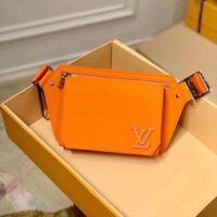 Louis Vuitton Unisex LV Aerogram Takeoff Sling Saffron Yellow Cowhide Leather (15)