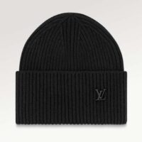 Louis Vuitton Unisex LV Ahead Beanie One Size Black Cashmere Initials