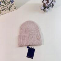 Louis Vuitton Unisex LV Ahead Beanie One Size Crème Beige Cashmere Enamel Initials (1)