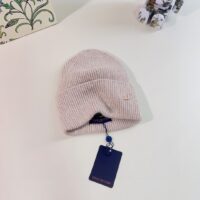 Louis Vuitton Unisex LV Ahead Beanie One Size Crème Beige Cashmere Enamel Initials (1)