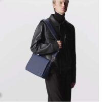 Louis Vuitton Unisex LV Takeoff Messenger Navy Blue Aerogram Cowhide Leather (9)