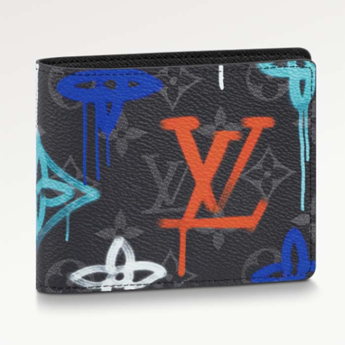 Louis Vuitton Unisex Multiple Wallet LV Graffiti Orange Coated Canvas