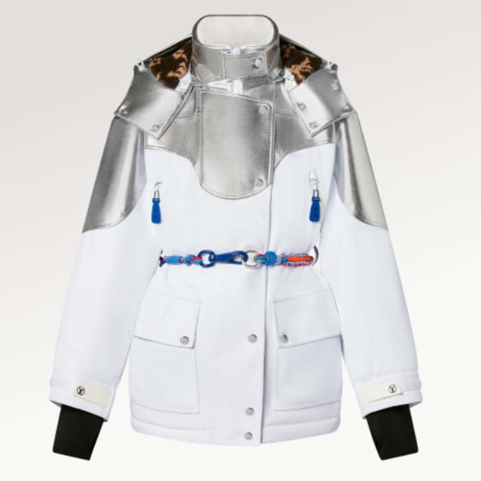 Louis Vuitton Women LV Electric Accent Ski Jacket Optical White Regular Fit
