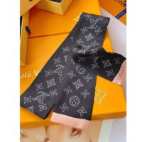 Louis Vuitton Women LV Mahina Flight Mode Classic Bandeau Black Silk Inkjet Monogram (3)