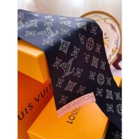 Louis Vuitton Women LV Mahina Flight Mode Classic Bandeau Black Silk Inkjet Monogram (3)