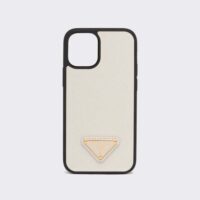 Prada Wome Saffiano Cover for iPhone 12 Mini-White (1)