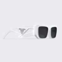 Prada Women Symbole Sunglasses with Traditional Prada Triangle Logo-White (1)